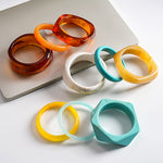 Load image into Gallery viewer, Resin Ombré Circle Geometric Bangle Set 3-Piece N6H076