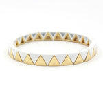 Load image into Gallery viewer, Rainbow Triangles Bracelet Modular Gold Enamel S5P050