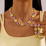 Load image into Gallery viewer, Geometric Necklace   Earrings   Alloy Hand Drop  S5P151