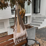 Load image into Gallery viewer, Crochet Fringe Color Block Tote Bag Women N6C046