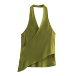 Load image into Gallery viewer, Halter Neck Satin Camisole Women N6C264