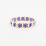 Load image into Gallery viewer, Floral Cuff Enamel Steel Crystal-Studded Elastic S5P141