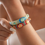 Load image into Gallery viewer, Womens Vintage Oval Cat Eye Floral Alloy Bracelet N6K130
