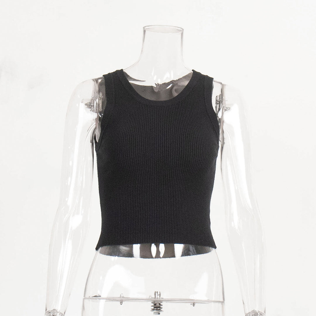 Rib Knit Tank Top Women N6C237