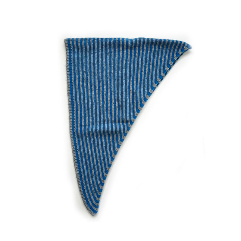 Women's Wool Blend Striped Knit Triangle Scarf N6J121