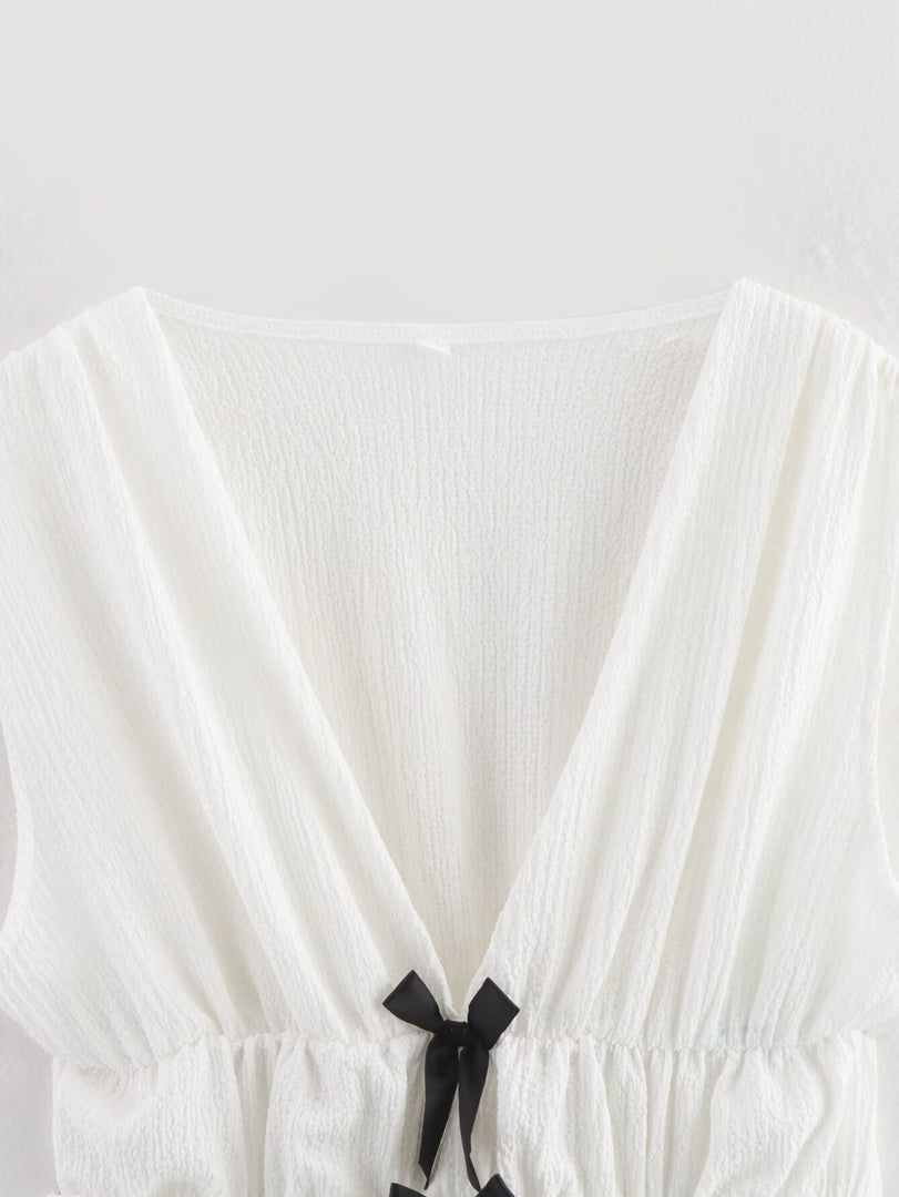 Sleeveless Knot Front Fitted Knit Tank Top Women N6F005