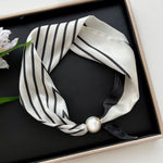 Load image into Gallery viewer, Women's Polyester Faux Silk Polka Dot Neck Scarf N6J147