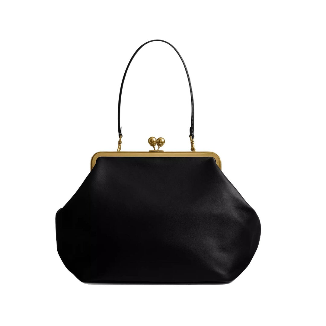 Women's PU Dumpling Clip Shoulder Bag N6J170