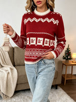 Load image into Gallery viewer, Fair Isle Geometric Jacquard Loose Pullover Sweater N6H285