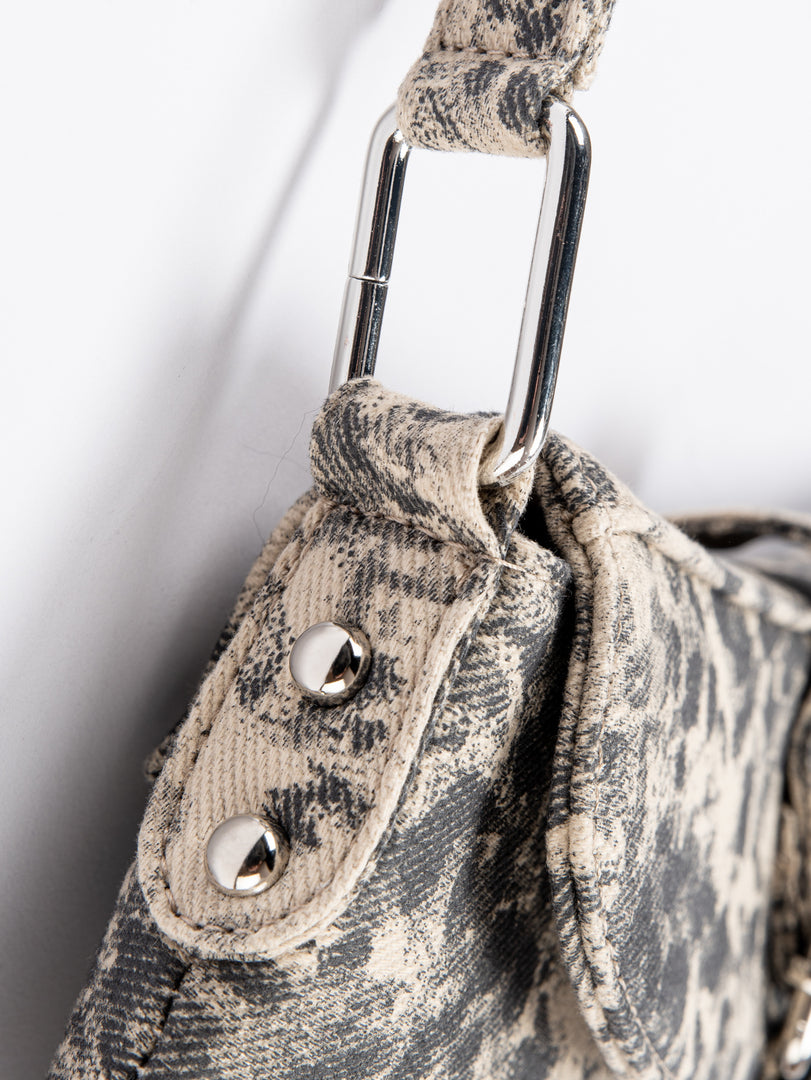 Distressed Leopard Print Asymmetric Hobo Bag Women N6C311