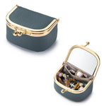 Load image into Gallery viewer, Women's Leather Mini Mirror Jewelry Case N6J230
