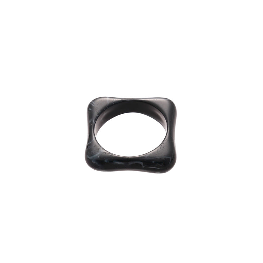 Acrylic Resin Ring Set Irregular 5 Pieces N6F076