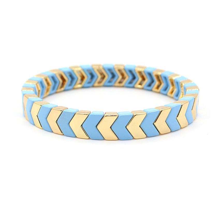 Arrow Beads Bracelet Tribal Enamel Elastic Adjustable S5P049