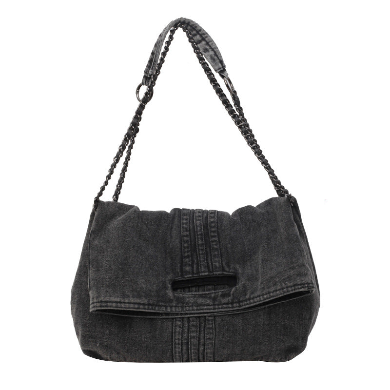 Women's Large Canvas Chain Strap Tote Bag N6J193