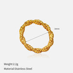 Load image into Gallery viewer, Geometric Punk Ring 18K Steel Minimalist Bold Edge S5P013
