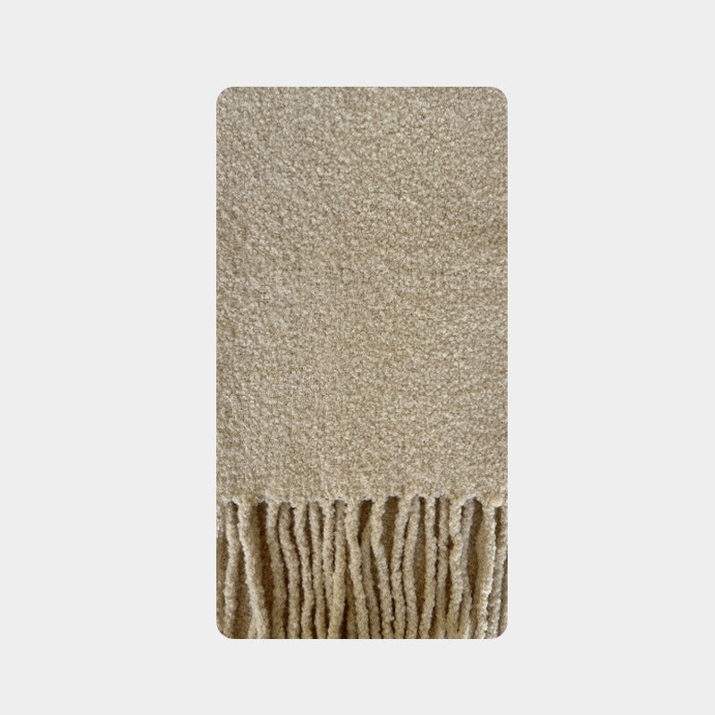 Heavyweight Wool Blend Textured Scarf  M5A136