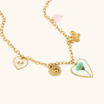 Load image into Gallery viewer, Color Gradient Heart Butterfly Necklace Steel S5P223
