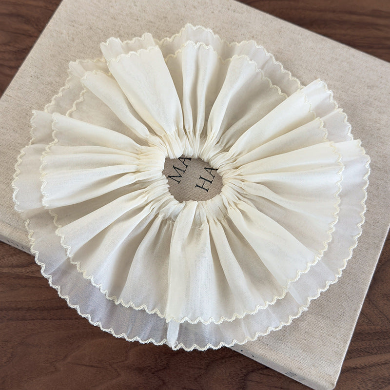 Double Layer Lace Tulle Scrunchie Ballet Hair Tie N6C015