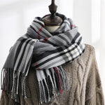 Load image into Gallery viewer, Plaid Pattern Faux Cashmere Wrap  M5A226