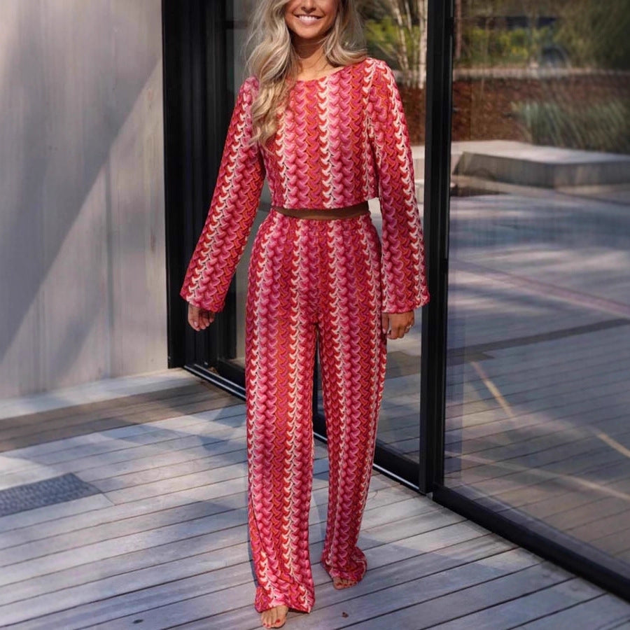 Crochet Knit Set Women Multiple Colors N5A282
