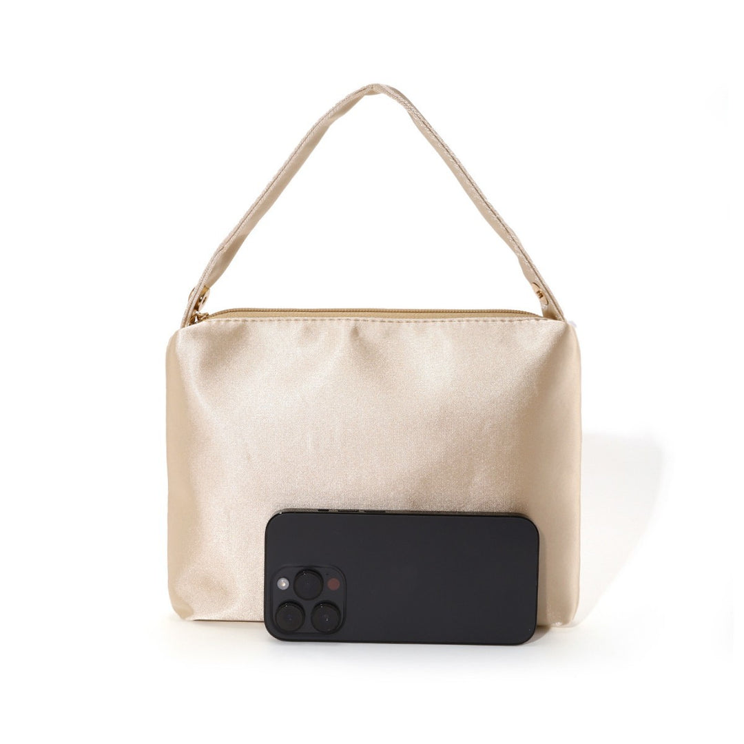 Satin Triangle Evening Clutch Magnetic Closure N6F100