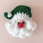 Load image into Gallery viewer, Hand Crocheted Santa Claus Hair Clip Brooch N6K289