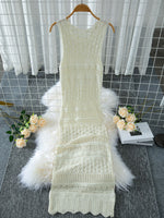 Load image into Gallery viewer, Lace Knit Sleeveless Dress Women N6D106