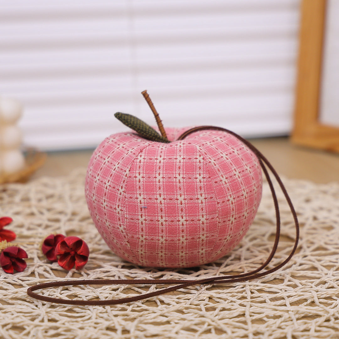 Vintage Stuffed Fabric Apple Decor N6K293