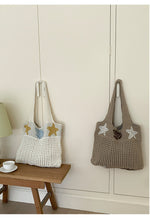 Load image into Gallery viewer, Starfish Shell Knit Tote Beach Bag Large Capacity N6C053