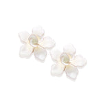 Load image into Gallery viewer, Metal Drop Fill Floral Studs Iron Enameled Statement S5P164