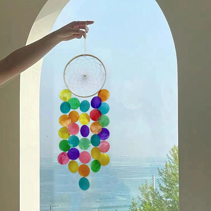 Colorful Shell Wind Chime Dreamcatcher Home Decor N6F313
