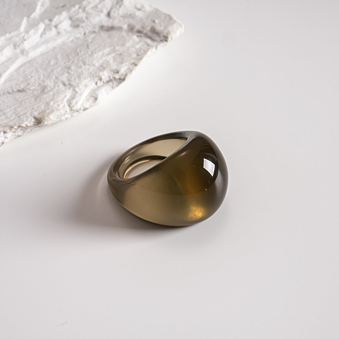Vintage Resin Ombré Circle Geometric Ring Women N6H093