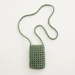 Load image into Gallery viewer, Hand Knit Mesh Crossbody Phone Pouch Cotton Polyester S5P302