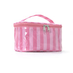 Load image into Gallery viewer, Women's Waterproof Color Block Striped PVC Cosmetic Bag N6J242