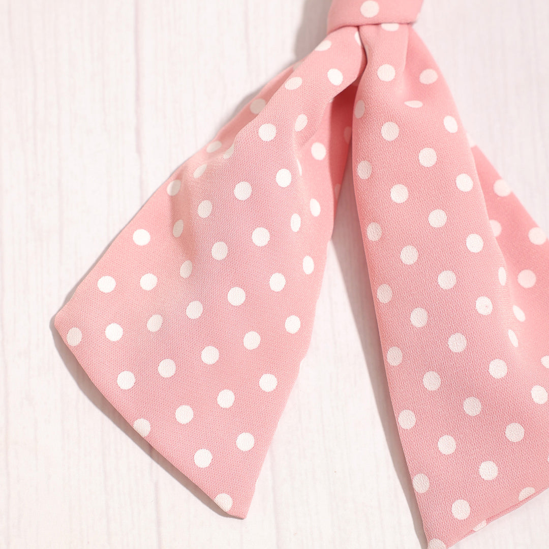 Polka Dot Fabric Bag Charm Keychain Accessory N6G114