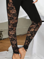 Load image into Gallery viewer, Lace Panel High Waist Shapewear Leggings Plus Size N6F232