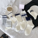 Load image into Gallery viewer, Button Polka Dot Bow Socks Women Style M5A009