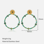 Load image into Gallery viewer, Bohemian Crystal Earrings Steel Multi Tone Earrings S5P087
