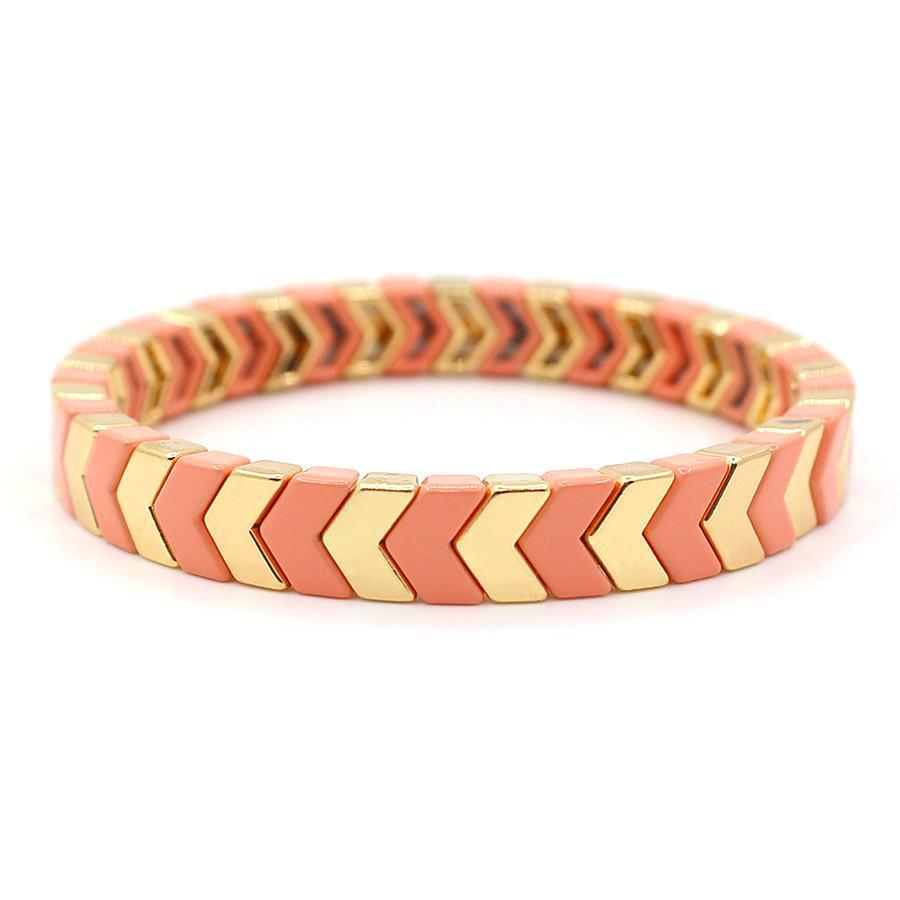 Arrow Beads Bracelet Tribal Enamel Elastic Adjustable S5P049