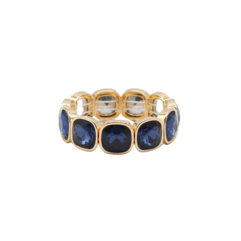 Glass Floral Handband Cuff Enamel Crystal  S5P155