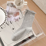 Load image into Gallery viewer, Bow Letter Label Slouch Socks Women N6C167