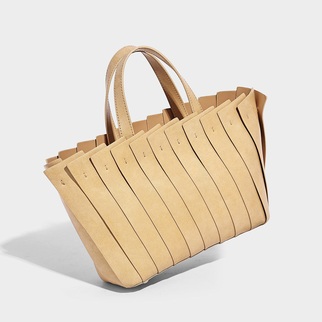 Handmade Patchwork Basket Bag Shoulder Tote N6F115