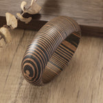 Load image into Gallery viewer, Wood Grain Circle Bangle Handcrafted Vintage Jewelry S5P032