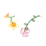 Load image into Gallery viewer, Hand Braided Floral Studs Glass Rice Beads S5P167