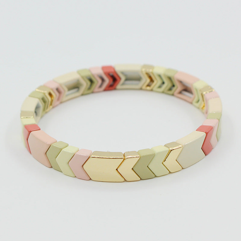 Enamel Arrowhead Bracelet   Alloy Elastic Cord S5P208