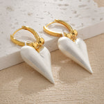 Load image into Gallery viewer, Color Block Brushed Heart Stud Earrings N6C062