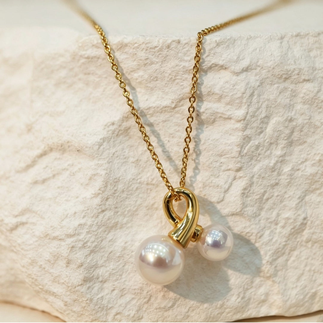 Fresh Cherry Pearl Choker Necklace Women Elegant N6H160