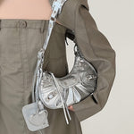 Load image into Gallery viewer, Studded Fringe Shoulder Bag PU Multi Color S5P281