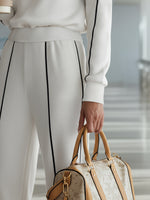 Load image into Gallery viewer, Elongating Wide Leg Sweatsuit Set Women N6C202
