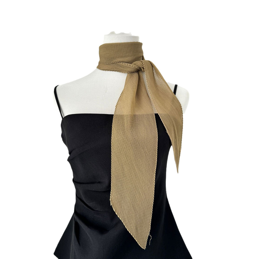 Crinkle Scarf Multi Way Hair Neck Bag Tie Solid Color M5A323